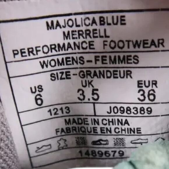 Merrell Shoes Womens 6 Athletic Trainers Walking Active Comfort Casual Grey Blue - Picture 10 of 12